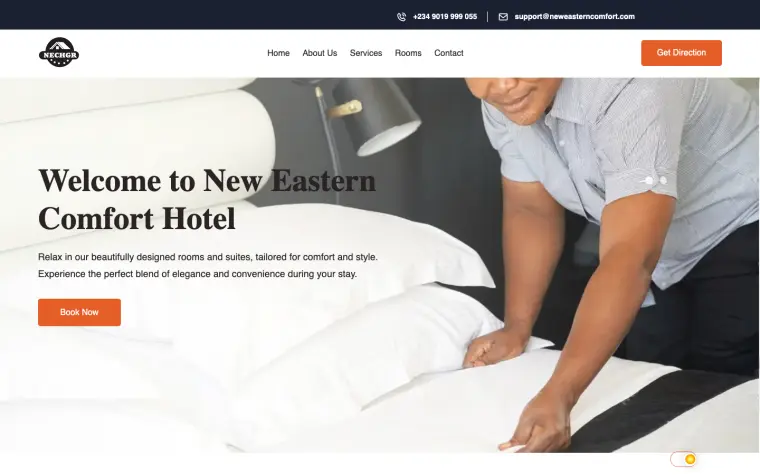 New Eastern Comfort Hotels website